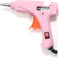EXPECTRO Hot Glue Gun UK Plug Mini Heats Up, Super Glue Gun for Crafts with 50Pcs Glue Sticks (100mm x 7mm), Hobby, Craft, Home Repairs, Fabric, Card ON-Off Switch for DIY Arts (Pink Glue Gun)