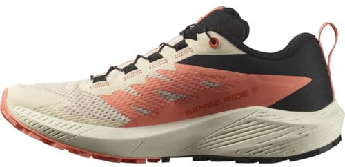 Salomon Damen Sense Ride 5 Weißes Tender, Vielseitige Wanderschuhe für Komfort, Ideal für Wanderungen und Trailrunning bei Outdoor-Abenteuern. 42 ⅔