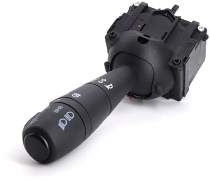 HISports Steering Column Indicator Auto New Turn Signal Headlight Switch Stalk with Rear Fog Light 8201167982, 255408317R Compatible with Renaults Thalias Dacias Logans Dokkers Dusters