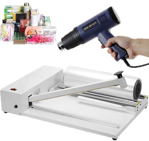 ylpddmm Professional 12‘’ 18‘’ 24‘’ I-Bar Shrink Wrap Machine,Manual Heat Sealer Machine Plastic Bag Sealer Heat Seal with Heat Gun,SKA600/60cm
