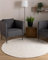 Interiyou handgewebter Baumwollteppich Riga - 200x200 cm Rund Creme - Handwebteppich für Wohnzimmer, Schlafzimmer - 100% Handarbeit Naturfaser Teppich Flachgewebe