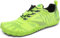 SAGUARO Barfußschuhe Herren Damen Barfussschuhe Traillaufschuhe Zehen Training Fitnessschuhe Outdoor Barfuss Wanderschuhe Atmungsaktiv Schnell Trocknend Badeschuhe, Grün Fluoreszierend, 39 EU
