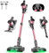 SUXIANGVAC Aspirapolvere Senza Fili 45KPa/500W/45min, Scopa Elettrica Potente a Batteria con 3 Livelli, Display LED, Spazzola Anti-Avvolgimento per Pavimenti, Tappeti, Capelli, Auto - Rosa Scuro​