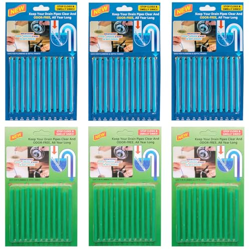 72Pcs Drain Sticks Scented Deodorizer, Anti-clogging, Easy to Use