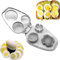 3-in-1 Eierschneider & Keil, Edelstahlklinge & Körper, manuelle Bedienung, ideal für Eier & Salate