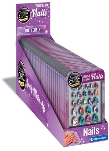 Clementoni Crazy Chic Plug & Go Nägel Schmetterling