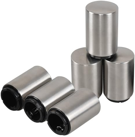 Callyne 6 Packs Stainless Steel Push Down Beer Opener, Silver Magnetic Automatic Bottle Opener
