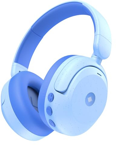 iClever BTH20 Noise Cancelling Kopfhörer Kinder Bluetooth Flugreisen | SafeSound Tech3.1, 60H Spielzeit, USB C Ladeanschluss, AUX Kabel, Langlebig Bequem Preisgekrönte Kopfhörer Kinder Tablet PC
