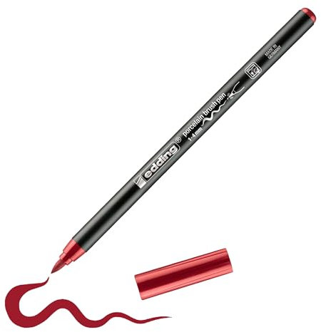 e-4200 porcelain brushpen karmesin