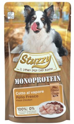AGRAS DELIC Hundefutter STUZZY SASZ.150G MONIPROTEIN KURA / 12