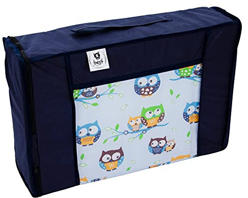 Best For Kids Matratze für das Reisebett 120 x 60 x 6 cm inkl.Transporttasche mit Kinder-Rollmatratze Kindermatratze in 4 Farben, Reisebettmatratze mit Tragetasche (Hellblau)