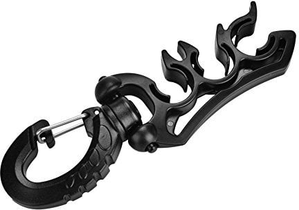 Tauchen Regulator Schlauch 3 Farben Unterwasser Tauchen Kunststoff Doppel BCD Schlauchhalter Mit Clip Haken(Schwarz)