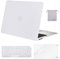 MOSISO Compatible with MacBook Air 13 inch Case M1 2021 2020 2019 2018, Hard Shell for MacBook Air M1 Case 13.3 inch A2337 A2179 A1932 & Keyboard Cover & Screen Film & Storage Bag, White