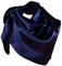YOFASEN Hijab Kopftuch für Damen - 1 Stück Einfarbig Satin Muslimische Islamische Kopfbedeckung Frauen Gesichtsschleier Schal Turban 90x90 cm, Tiefblau A