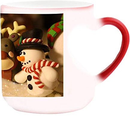 Taza de cerámica personalizada de 17oz con imagen personalizada para cumpleaños, boda, aniversario, cerámica, rojo,, talla única