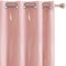 Deconovo Lot de 2 Rideaux avec Oeillets Effet Lin, 117x229 CM, Rideau Chambre Bebe Salon en Tissu Moderne, Rose Corail