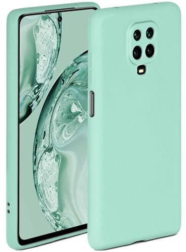 ONEFLOW Soft Case für Redmi Note 9 Pro Hülle aus Silikon mit Kameraschutz, Silikonhülle mit erhöhtem Schutz fürs Display, Backcover Schutzhülle, weiche Handyhülle, Mint