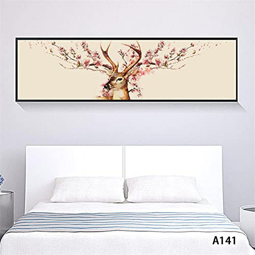 DIY 5D Diamond Painting kits Voll Runder/Quadrat Bohrer Große Größe Diamant Painting Erwachsene Large Bilder Full Strass Stickerei Kreuzstich Home Wall Dekor Geschenk,Sika rotwild-Round Drill,80x220cm