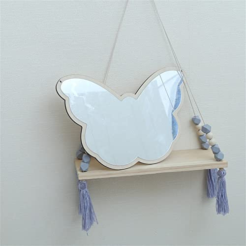 TROYSINC Kreativ Wandspiegel,Acryl Spiegel,Cute Cartoon Stil,Kinderzimmer Dekoration Spiegel,Kinderzimmer Home Decor (Schmetterling A)