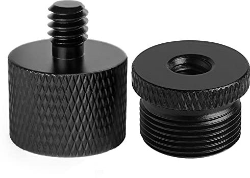 Frgyee Mic Stand Adapter 5/8 Female to 1/4 Male and 1/4 Female to 5/8 Male Tripod Screw Adapter for Microphone Stand Mount Camera Tripod