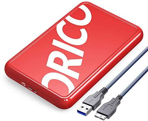 ORICO Trendy 2.5 inch Hard Drive Enclosure USB 3.1 Gen 1 to SATA III 5Gbps UASP External Hard Drive Enclosure for All 7mm 9.5mm 2.5 inch SATA SSD HDD Up to 8TB, Tool-Free, Black[CP25U3]