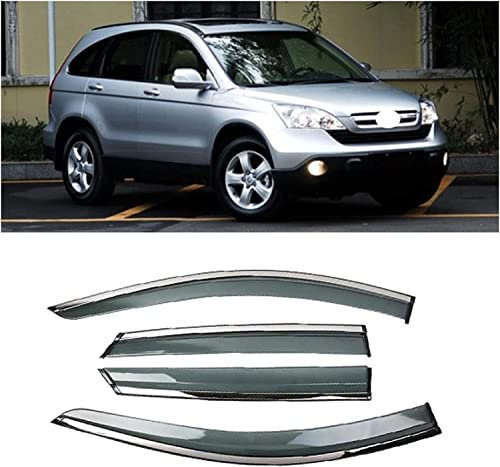 4 stück Auto Windabweiser für Honda Cr-V 2007-2010, Integrierte Deflektoren, Vorne Hinten Regenabweiser, Seitenfenster Luftabweiser
