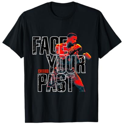 Adonis Creed Face Your Past black typography T-Shirt