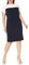 London Times Damen Kleider U-Boot-Ausschnitt Colorblocked Sheath, Twilight Navy, 48 Mehr