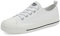 Casbeam Jungen Segeltuch Schuhe Mädchen Mesh Lightweight Slip On Canvas Running Weiß Sneakers Kinder Casual Breanthable Tennis Weiß Walking Schuhe Little Kid 32 EU