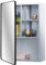 Fundin Edelstahl-Badezimmer-Spiegelschrank mit mattschwarzer Rahmentür, mehrere Einlegeböden, 37x53 cm (15 x 21 Zoll)