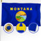 XIFAN Premium Montana State Flag 90 x 152 cm Outdoor, doppelseitig besticktes Bild, robuste 210D Nylon MT-Flaggen, die stärkste und langlebigste für draußen mit genähten Streifen/Messingösen