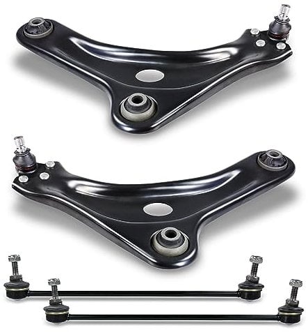 ATEC Germany 2x Brazo de control con rótula delantera, 2x barra de acoplamiento delantera compatible con CITROËN DS3 (SA)(SB),C3 (SC)(SX,SY)(SX),C4 CACTUS,PEUGEOT 208 (CR)(CA,CC),2008 I (CU)
