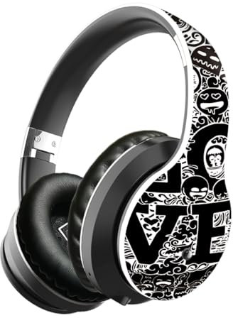 EIVOR Cuffie DJ Che cancellano Il Rumore ENC Audio Stereo HiFi, Cuffie Auricolari Pieghevoli Bluetooth sopra con Microfono, Cuffie morbide Audio da 3,5 mm Basso Profondo per Viaggi, casa,Bianca