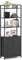 VASAGLE Bücherregal, 6 Ebenen, Regal, Standregal mit Türen, Metallrahmen, verstellbaren Ablagen, 24 x 60 x 159,5 cm, für Wohnzimmer, Schlafzimmer, ebenholzschwarz-tintenschwarz LLS133B01