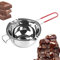 Yianyal Casserole à fondre au bain-marie en acier inoxydable - Bol à fondre avec 2 becs verseurs, pour chocolat, crème, beurre, bougie, sucre, savon