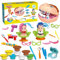 2-in-1 Friseur & Zahnarzt Playdough Spielset für Kinder 3-6 Jahre | knete zubehör | Kreatives Rollenspielzeug mit Zubehör | Dentist Set & Hair Salon für Feinmotorik | Playdogh Knete Geschenk