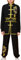 iiniim Kinder Kung Fu Uniform Jungen Mädchen Tai Chi Anzug Drache Stickerei Langarm Tops mit Hose Traditionelle Chinesische Kampfkunst Anzug Schwarz 122-128