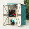 Capanno Giardino a Parete Verde 118x100x178 cm Acciaio Zincato Casa e Giardino, Prato e Giardino (22,7KG)