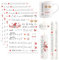 Ronoza® Kerzentattoos Hochzeit, 4 Stück Kerzentattoo, Kerzenfolie, Kerzenaufkleber, Kerzen Tattoo Hochzeit, Wasserschiebefolie Kerzen, DIY Geschenk, Kerzensticker, Kerzentatoo (Hochzeit D)