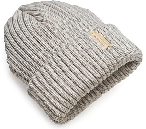 Merino Beanie Damen & Herren - 100% Extra fine Merinowolle - Made in Finnland - Grau, One Size - Perfekt für kalte Tage, Winter Hat Women - Weiche, atmungsaktive Merino Strickmütze - Wollmütze Damen