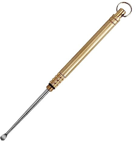 Healeved Ear Spoon Earpick Earbuds Earwax Removal Tool Earwax Removable Spoon Ear Scraper Ear Cleaning Tool Portable Ear Cleaning Gadgets Portable Ear Spoon Golden Titanium Alloy