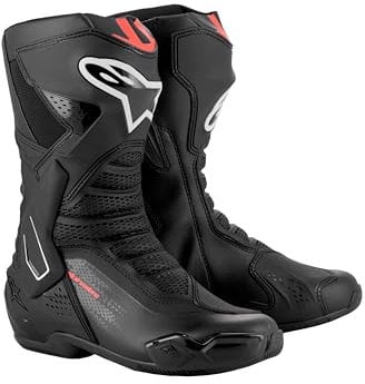 Alpinestars Stivali da moto SMX 6 V3, Black Red FLUO, 46 EU