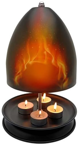 FVPKYUR Teelichtofen,Teelichtofen Kerzenheizer | Metallheizkörper-Heizkörper-Raumheizer - Weiches Licht und schnelle, großer Kerzenofen und Heizhalter für stabile Räume, Büros, Wohnzimmer,