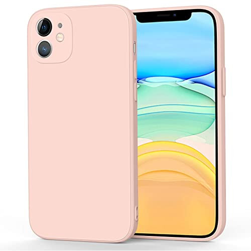Silicone Case for iPhone 11 Case (2019) 6.1-Inch, Silky-Soft Touch Gel Rubber Cover, Full Protective Shockproof Anti-Scratch Phone Case Cover for Apple iPhone 11 Pink