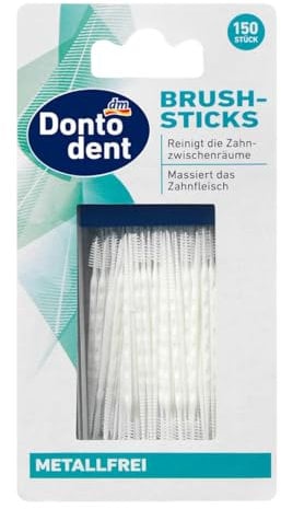 Dontoden Brushsticks Metallfrei – 150 Stück für sanfte & effektive Zahnzwischenraumreinigung. Interdentalbürsten ohne Metall, Zahnzwischenraumreiniger, Zahnpflege. Dental Sticks Zahnstocher