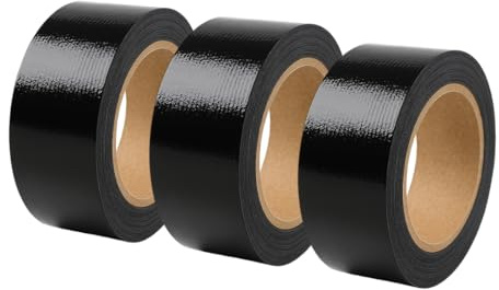 RELYaBOND Gaffer Tape – 3 Pack (48mm x 50m) Matt Black Cloth Tape | Heavy Duty, Residue-Free Removal, Waterproof, Easy Tear | For DIY, Cables, Repairs & Professional Use