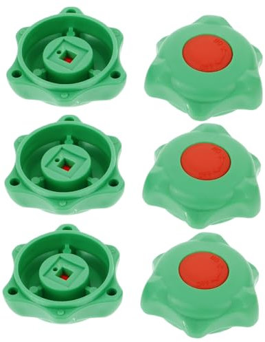 HOMSFOU 6 Pezzi Ruota Di Plastica Maniglia Della Valvola a Saracinesca Maniglia Della Ruota Di Ricambio Sostituzione Della Valvola Mano Maniglia Per Pettorina Nero Green