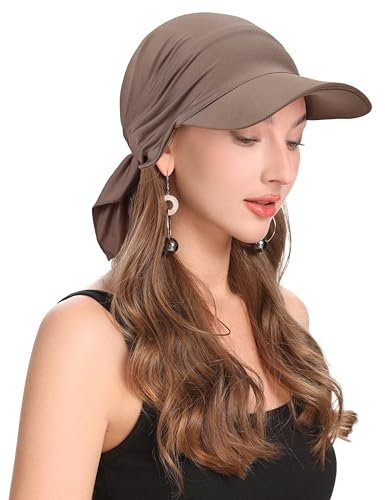 ZLYC Berretto Estivo da Donna, Tinta Unita Marrone, Taglia Unica