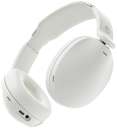 Skullcandy Hesh 360 Cuffie Wireless Over-Ear con Bluetooth, Fino a 100 Ore di Autonomia, Tecnologia Fonoisolante, Design Comprimibile e Richiudibile, Microfono Compatibile con iPhone e Android - Osso
