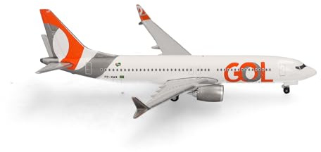 Herpa Model Airplane GOL Linhas Aéreas Boeing 737 Max 8 – PR-XMX, miniature scale 1:500, collectible, airplane model without stand, metal